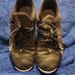 Nike Black and White Vapor Athletic Cleats